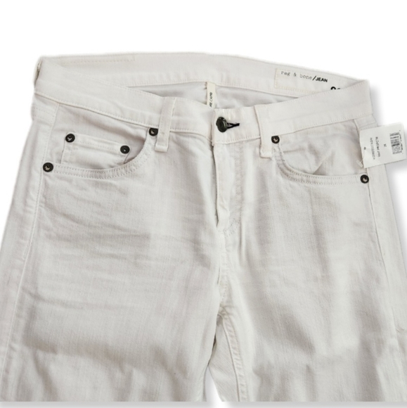 Rag & Bone Jeans Dre Capri Distressed Stretchy Raw Hem White Size 26 $250 W-676 - Picture 4 of 12